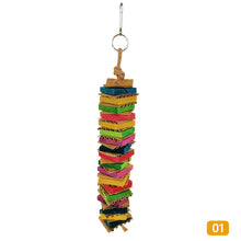 Load image into Gallery viewer, Parrot Bird Toy Wood Parrot Chew Toy Chewing Cardboard Destroy Birds Toy Bird Cage Decoration Bird Supplies
