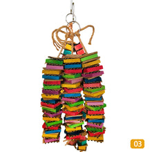 Load image into Gallery viewer, Parrot Bird Toy Wood Parrot Chew Toy Chewing Cardboard Destroy Birds Toy Bird Cage Decoration Bird Supplies
