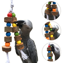 Load image into Gallery viewer, Parrot Bird Toy Wood Parrot Chew Toy Chewing Cardboard Destroy Birds Toy Bird Cage Decoration Bird Supplies
