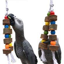Load image into Gallery viewer, Parrot Bird Toy Wood Parrot Chew Toy Chewing Cardboard Destroy Birds Toy Bird Cage Decoration Bird Supplies
