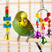 Load image into Gallery viewer, 6Pack Parrots Toys Bird Cage Toys for Parrots Swing Hanging Chewing Bite Bridge Wooden Beads Ball Bell Toys

