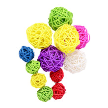 Load image into Gallery viewer, 10Pcs Rattan Balls Parrot Toys Interactive Parrot Chewing Bite Toy Foot Scratching Toy Birds Training Toy for Parakeet Budgie Bird Supplies
