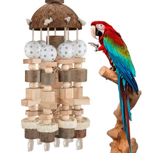Load image into Gallery viewer, 1PC Bird Parrot Chew Toy Large Parrot Toy Parrot Cage Hanging Bite Toy Natural Coconut Shell Chewing Toys Bird Supplies
