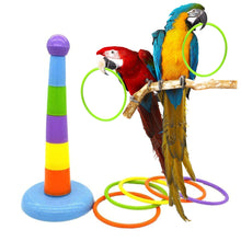 Load image into Gallery viewer, 9Pcs Bird Training Toys Set Parrot Wooden Block Puzzle Toy Stacking Color Ring Skateboard Nuts Bolts Foot Ball Toys Foraging Toy

