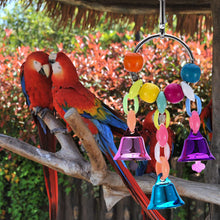Load image into Gallery viewer, 1PC Parrot Plastic Climb Bite Chew Toy With Hanging Swing Bells Birds Cage Decoration Bird Toy Pet Supplies For Parakeet Cockatiel Parrots
