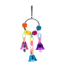 Load image into Gallery viewer, 1PC Parrot Plastic Climb Bite Chew Toy With Hanging Swing Bells Birds Cage Decoration Bird Toy Pet Supplies For Parakeet Cockatiel Parrots
