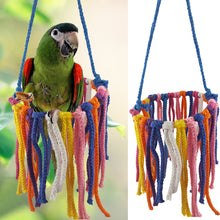 Load image into Gallery viewer, Parrot Swing Toy Chew Creative Color Cotton Rope Parrot Standing Loop Hanging Bird Cage Climbing Toy Pet Accessories
