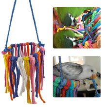 Load image into Gallery viewer, Parrot Swing Toy Chew Creative Color Cotton Rope Parrot Standing Loop Hanging Bird Cage Climbing Toy Pet Accessories
