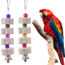 Load image into Gallery viewer, 1Pc Stone Mineral for Ornament Parrot Pet Supplies Bird Cage Toy Grinding Stone Flower Shape Chew Bite Hang Style Parakeet Toy
