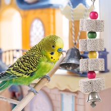 Load image into Gallery viewer, 1Pc Stone Mineral for Ornament Parrot Pet Supplies Bird Cage Toy Grinding Stone Flower Shape Chew Bite Hang Style Parakeet Toy

