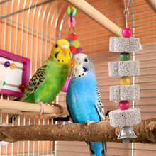 Load image into Gallery viewer, 1Pc Stone Mineral for Ornament Parrot Pet Supplies Bird Cage Toy Grinding Stone Flower Shape Chew Bite Hang Style Parakeet Toy
