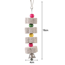 Load image into Gallery viewer, 1Pc Stone Mineral for Ornament Parrot Pet Supplies Bird Cage Toy Grinding Stone Flower Shape Chew Bite Hang Style Parakeet Toy
