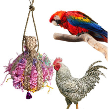 Load image into Gallery viewer, Bamboo Weaving Parrots Toys Hanging Parrot Chew Toy Bird Cage Decoration Bird Supplies Bird Training Accessories

