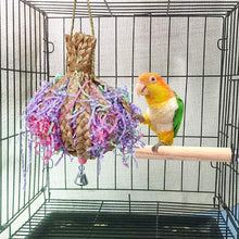 Load image into Gallery viewer, Bamboo Weaving Parrots Toys Hanging Parrot Chew Toy Bird Cage Decoration Bird Supplies Bird Training Accessories
