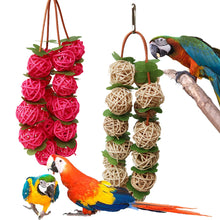 Load image into Gallery viewer, Rattan Balls Parrot Toys Interactive Parrot Chewing Bite Toy Foot Scratching Toy Birds Training Toy for Parakeet Budgie Bird Supplies
