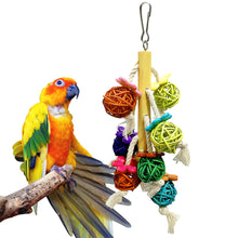 Load image into Gallery viewer, Parrot Toy Colurful Rattan Ball Chewing Hanging Bird Toy Parrot Nest For A Wide Variety Of Large and Small Parrots and Birds
