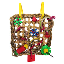 Load image into Gallery viewer, Bird Climbing Net Parrot Toys Woven Seagrass Biting Hanging Hemp Rope Swing Play Ladder Chew Foraging Funny Colorful Parrot Toys

