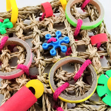 Load image into Gallery viewer, Bird Climbing Net Parrot Toys Woven Seagrass Biting Hanging Hemp Rope Swing Play Ladder Chew Foraging Funny Colorful Parrot Toys
