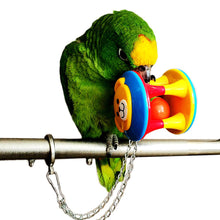 Load image into Gallery viewer, Pets Parrot Plastic Hollow Ball Flower Shape Bell Ring Hanging Chew Toy Parakeet Chain Ball Toys Swing Cage Hanging Bird Bites Toy
