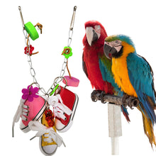 Load image into Gallery viewer, Mini Canvas Plastic Shoes Flower Parrot Toy Swing Bird Parakeet Hanging Pet Cage Decor Colorful Hanging Bird Entertainment Toys
