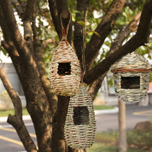 Load image into Gallery viewer, Handmade Natural Straw Bird Nest Pigeon House Nest Bird Cage Outdoor Decorative Weaved Hanging Parrot Nest House Pet Bedroom
