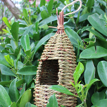 Load image into Gallery viewer, Handmade Natural Straw Bird Nest Pigeon House Nest Bird Cage Outdoor Decorative Weaved Hanging Parrot Nest House Pet Bedroom
