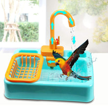 Load image into Gallery viewer, Parrot Shower Bird Bathtub for Parakeet Toys Paddling Pool With Faucet Bath Basin Pet Feeder Kitchen Playset
