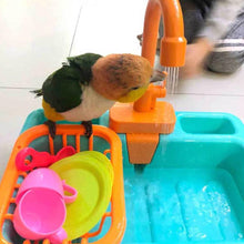 Load image into Gallery viewer, Parrot Shower Bird Bathtub for Parakeet Toys Paddling Pool With Faucet Bath Basin Pet Feeder Kitchen Playset
