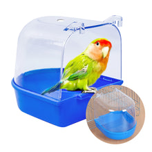 Load image into Gallery viewer, Hanging Parrot Shower Bird Bathtub Cube Parrots Bath Box Cage for Little Bird Canary Budgerigar Cockatiel Lovebird
