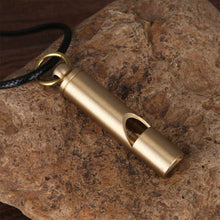 Load image into Gallery viewer, Brass Parrot Bird Training Whistle Pigeon Training Whistle Sound Reflection Sonic Whistle Outdoor Emergency Whistle
