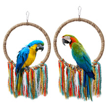 Load image into Gallery viewer, Pet Bird Parrot Toy Cotton Rope Circle Toys Chewing Bite Parrot Perch Hanging Cage Swing Rope Ring Stand Climb Toy Bird Supplies

