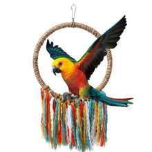 Load image into Gallery viewer, Pet Bird Parrot Toy Cotton Rope Circle Toys Chewing Bite Parrot Perch Hanging Cage Swing Rope Ring Stand Climb Toy Bird Supplies
