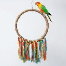 Load image into Gallery viewer, Pet Bird Parrot Toy Cotton Rope Circle Toys Chewing Bite Parrot Perch Hanging Cage Swing Rope Ring Stand Climb Toy Bird Supplies
