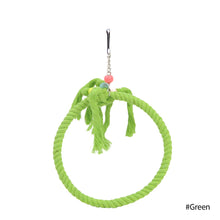 Load image into Gallery viewer, Pet Parrot Birds Cage Toy Cotton Rope Circle Ring Stand Chewing Bite Hanging Swing Climbing Play Toys for Cockatiel Parakeet
