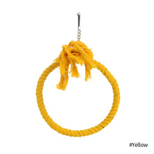 Load image into Gallery viewer, Pet Parrot Birds Cage Toy Cotton Rope Circle Ring Stand Chewing Bite Hanging Swing Climbing Play Toys for Cockatiel Parakeet

