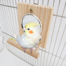 Load image into Gallery viewer, Bird Parrots Mirror Wooden Playstand Wooden Bird Perches Playgym Paw Grinding Wood Standing Bar Rack For Parakeet Cockatiel Bird Supplies
