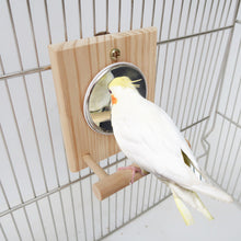 Load image into Gallery viewer, Bird Parrots Mirror Wooden Playstand Wooden Bird Perches Playgym Paw Grinding Wood Standing Bar Rack For Parakeet Cockatiel Bird Supplies
