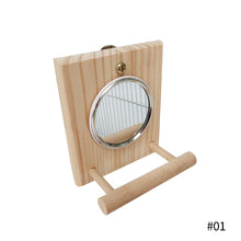 Load image into Gallery viewer, Bird Parrots Mirror Wooden Playstand Wooden Bird Perches Playgym Paw Grinding Wood Standing Bar Rack For Parakeet Cockatiel Bird Supplies
