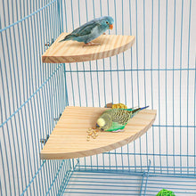 Load image into Gallery viewer, Bird Perches Platform Wood Parrot Standing Platform Stand Wooden Playstand Playground Cage Accessories Paw Grinding For Parakeet Cockatiel
