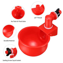 Load image into Gallery viewer, 6PCS Automatic Poultry Drinker Chicken Duck Drinking Machine Hanging Water Cup Drinking Bowls Livestock Drinking Dispenser Tools Farm Supplies
