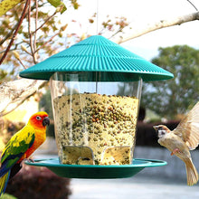 Load image into Gallery viewer, Outdoor Bird Feeding House Waterproof Gazebo Hanging Wild Bird Feeder Cage Outdoor Container With Hang Rope Bird Feeder Garden
