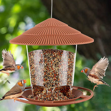 Load image into Gallery viewer, Outdoor Bird Feeding House Waterproof Gazebo Hanging Wild Bird Feeder Cage Outdoor Container With Hang Rope Bird Feeder Garden
