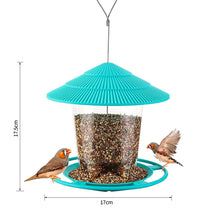 Load image into Gallery viewer, Outdoor Bird Feeding House Waterproof Gazebo Hanging Wild Bird Feeder Cage Outdoor Container With Hang Rope Bird Feeder Garden
