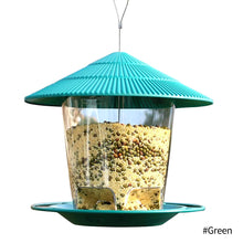 Load image into Gallery viewer, Outdoor Bird Feeding House Waterproof Gazebo Hanging Wild Bird Feeder Cage Outdoor Container With Hang Rope Bird Feeder Garden

