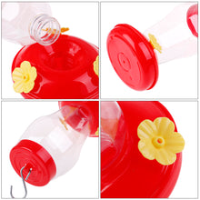 Load image into Gallery viewer, 480ml Plastics Bird Water Feeder Bottle Hanging Hummingbird Feeder Garden Outdoor Plastic Flower Iron Hook Pet Bird Supplies
