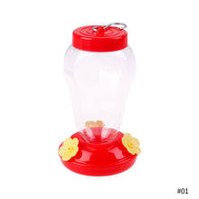 Load image into Gallery viewer, 480ml Plastics Bird Water Feeder Bottle Hanging Hummingbird Feeder Garden Outdoor Plastic Flower Iron Hook Pet Bird Supplies
