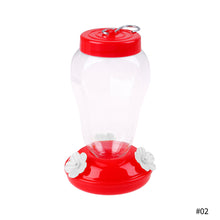 Load image into Gallery viewer, 480ml Plastics Bird Water Feeder Bottle Hanging Hummingbird Feeder Garden Outdoor Plastic Flower Iron Hook Pet Bird Supplies
