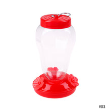 Load image into Gallery viewer, 480ml Plastics Bird Water Feeder Bottle Hanging Hummingbird Feeder Garden Outdoor Plastic Flower Iron Hook Pet Bird Supplies
