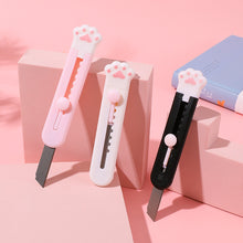 Load image into Gallery viewer, 1PC Cute Girly Pink Cat Paw Alloy Mini Portalble Utility Knife Cutter Letter Envelope Opener Mail Knife School Office Supplies
