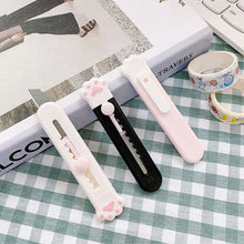 Load image into Gallery viewer, 1PC Cute Girly Pink Cat Paw Alloy Mini Portalble Utility Knife Cutter Letter Envelope Opener Mail Knife School Office Supplies
